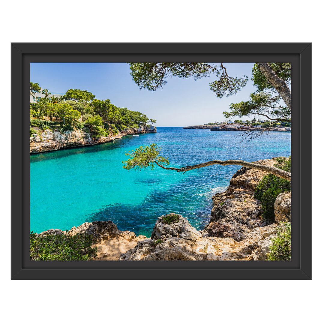 Gerahmtes Wandbild Mallorca Bay Cove