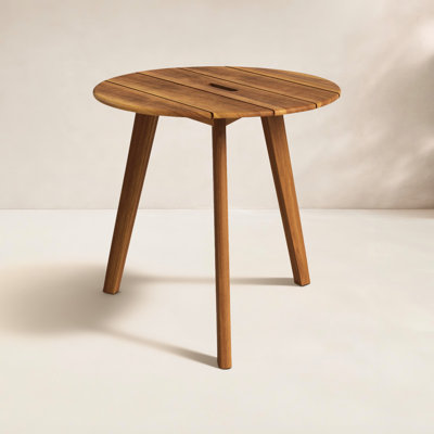 Akiva 20" Teak Patio Side Table