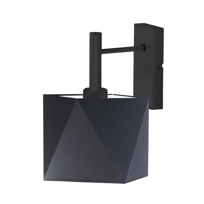 Aweys Armed Sconce, Black, Black