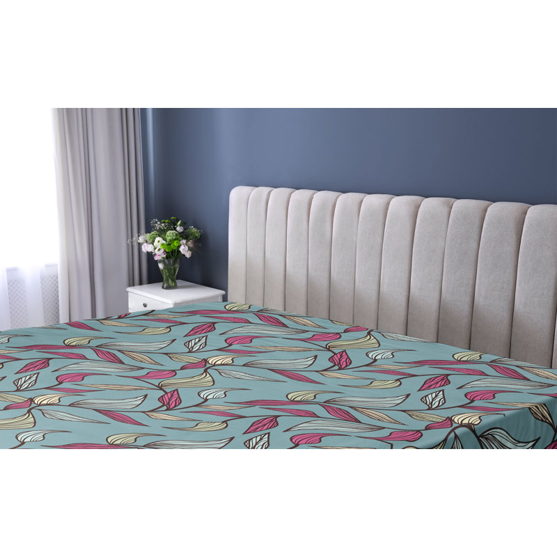 Drap-housse à motif de feuilles géométriques Ambesonne, Drap-housse grand