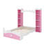 Lit simple en bois en forme de château avec tablette-1238435307