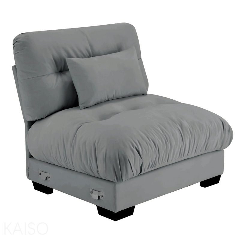 Canapé sans accoudoirs avec 1 oreiller - gris, Grey
