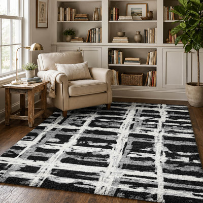 Washable Striped Indoor Rug
