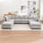 Bennett 8-piece Upholstered Comfy U-shaped Sofa Couch Reversible Chaise Sectional-97462461