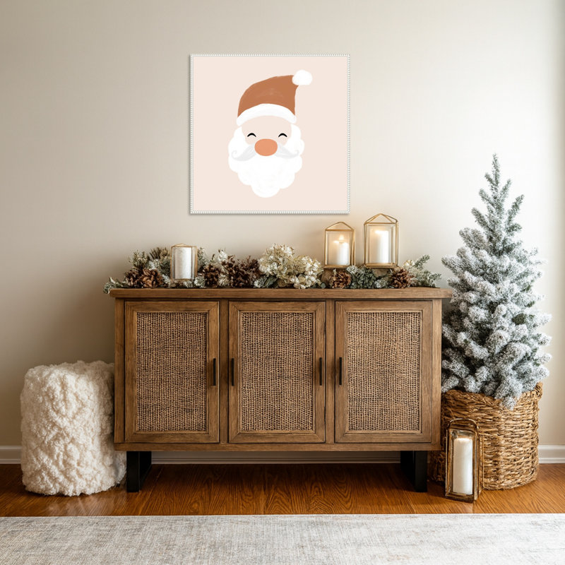 Père Noël par Orara Studio, reproduction d'art sur toile encadrée, H 30 po x l 30 po