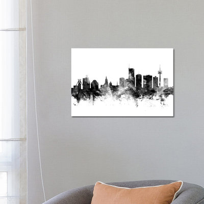 Essen, Germany In Black & White by Michael Tompsett - 1 Piece Wrapped Canvas Wall Art