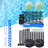 OXYGIE Pool Volleyball Net Games Set With Ball Adjustable Up To 32 Feet Wide