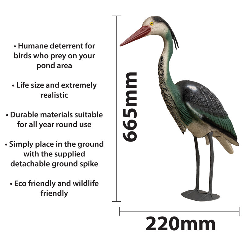 Roxana PE Garden Statue Heron Decoy