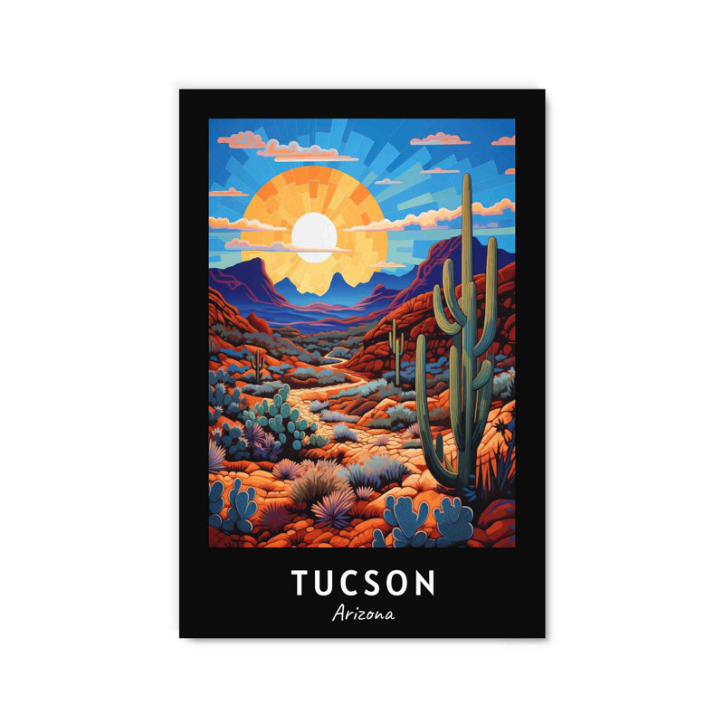 Analysa Tucson, Arizona, sur plastique / acrylique, H 36 po x l 24 po x P 1 po
