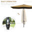Parasol de terrasse rectangulaire de 6,5 pi x 10 pi, housse de table d'extérieur avec manivelle et inclinaison sans effort, café, parasol 50 Easy