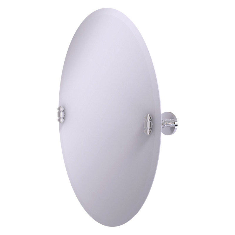 Gober Metal Wall Mirror, Polished Chrome, 29 H x21 W x 2.5 D