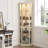 Lighted Corner Curio Cabinet - Elegant Glass Display Case For Living Room & Bar Storage -  For Antique Collections & Wine - Includes Built-In Lighting - White-820065469