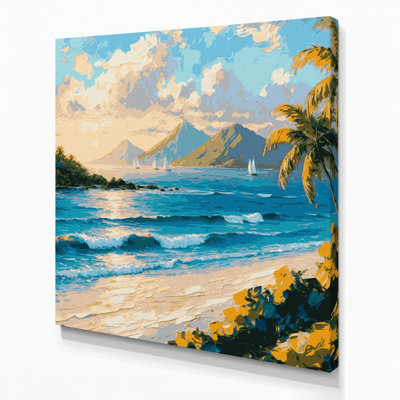Cities US Virgin Islands Gray Canvas Wall Art