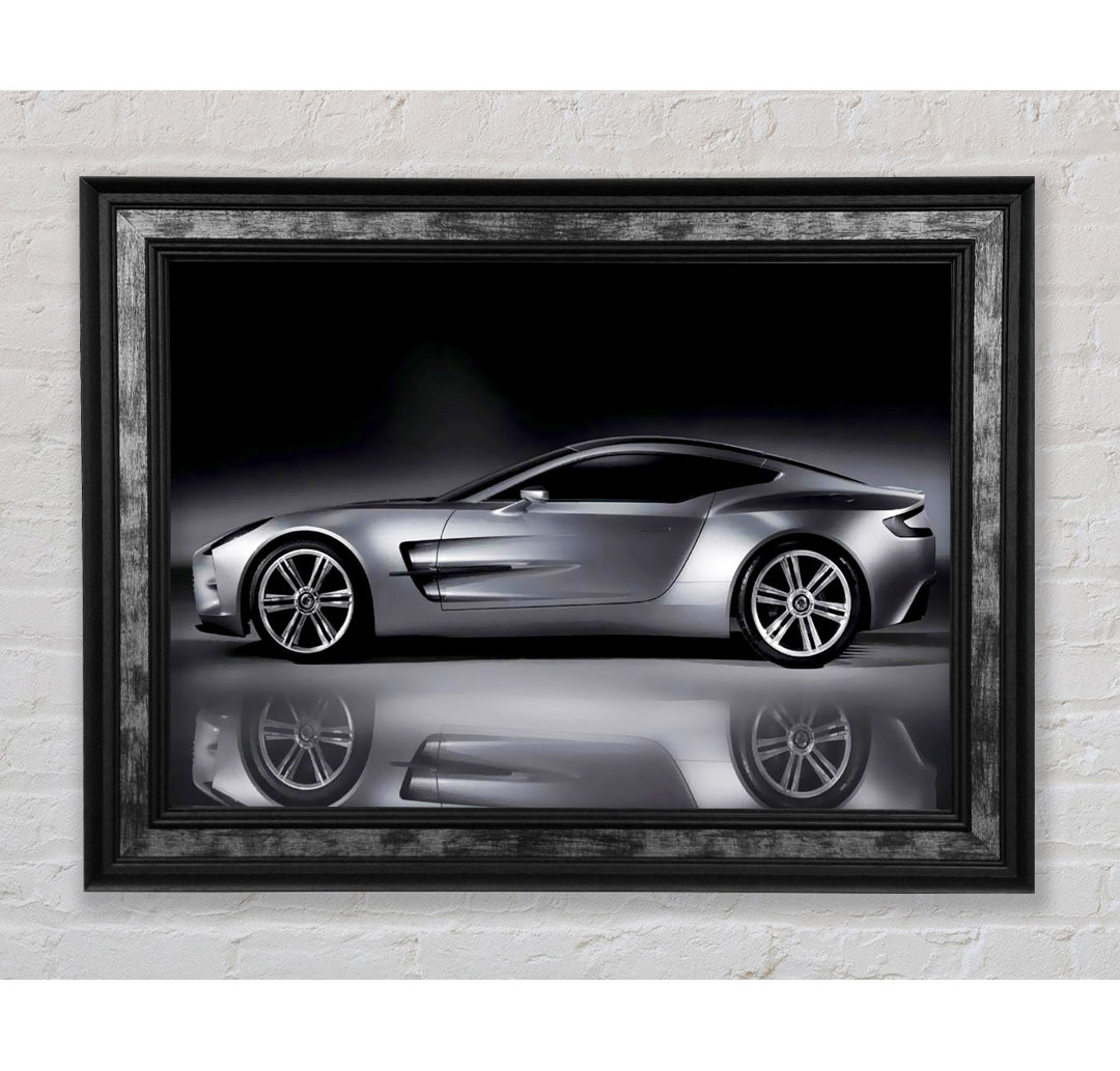 Aston Martin DB9 Silber Seitenprofil - Druck