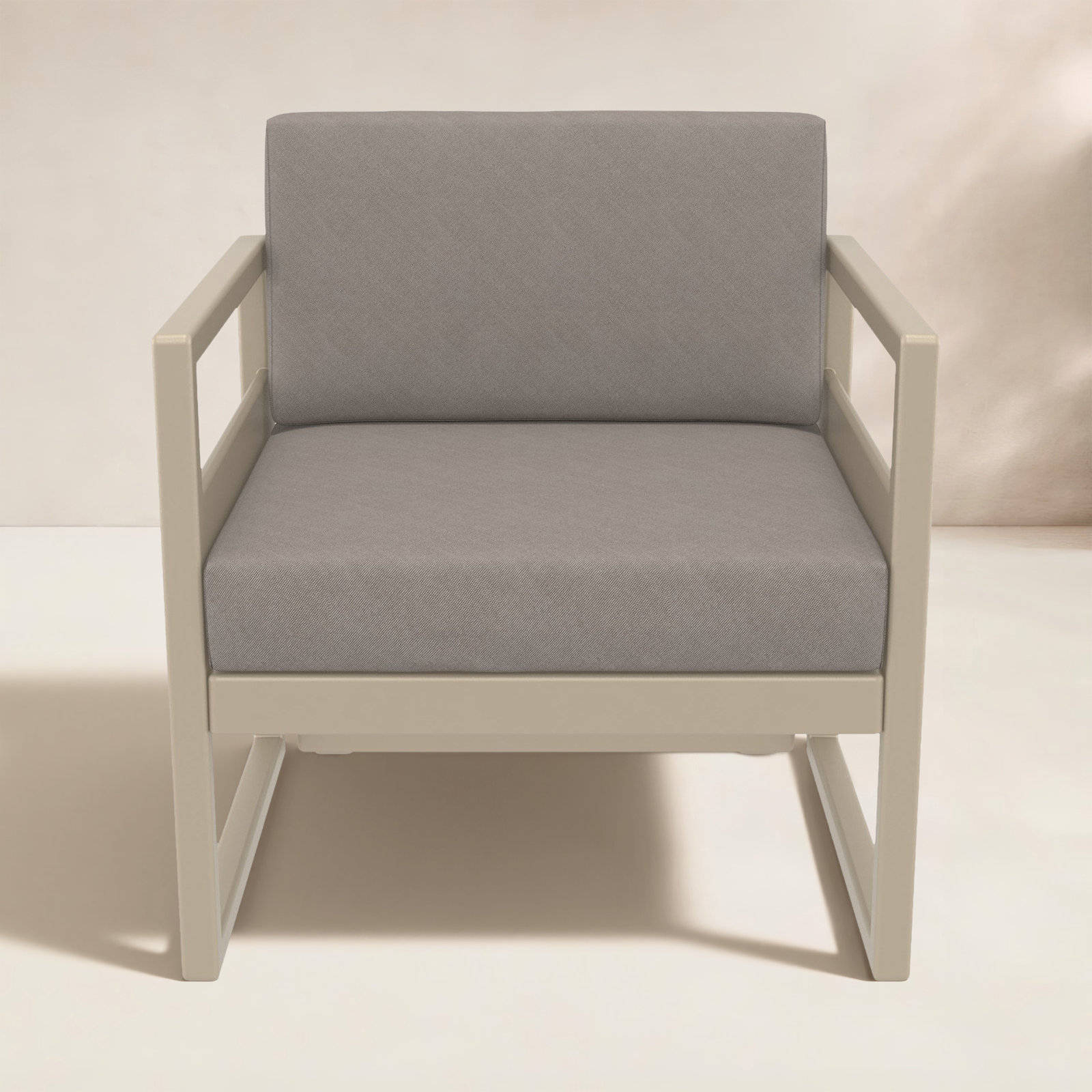 Lane Outdoor Lounge Chair, Taupe, Taupe