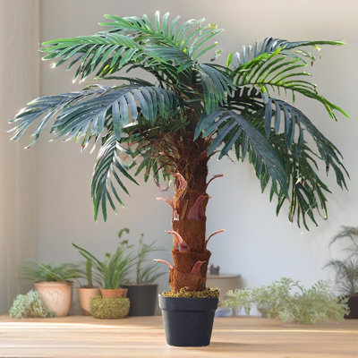 100 cm H Faux Palm Plant