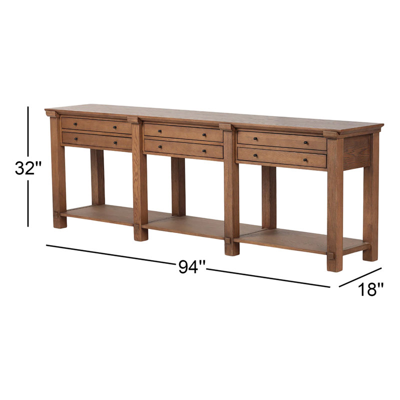 Gardendale 94'' W Solid Wood Console Table