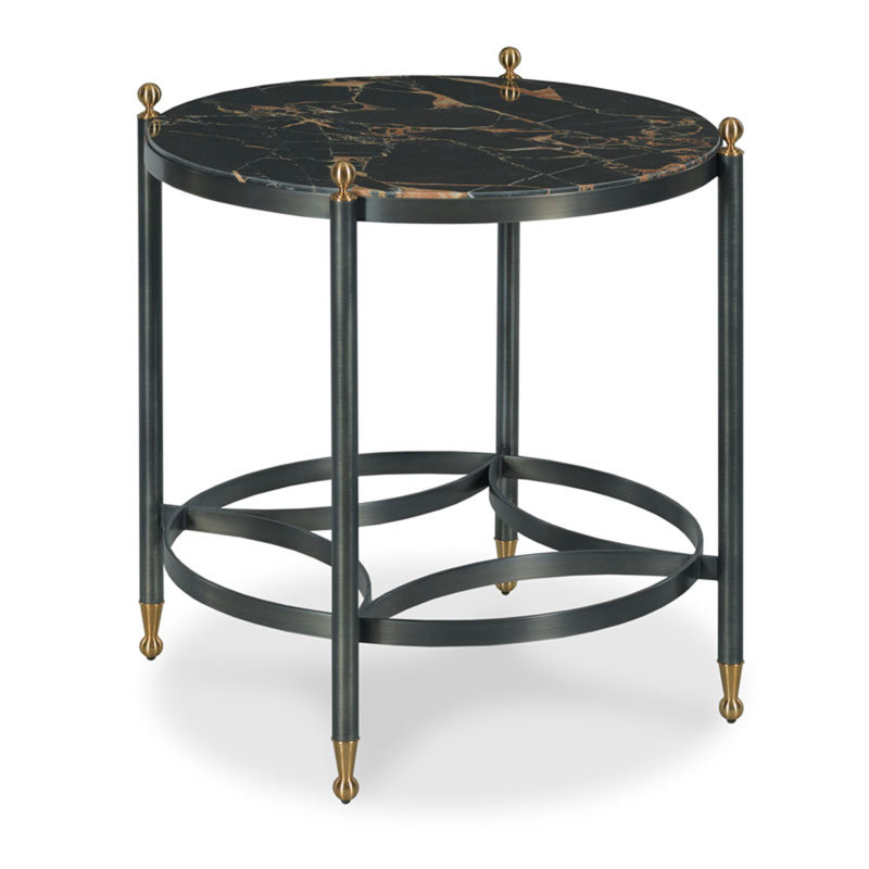 Table de bout en marbre Grier, Noir