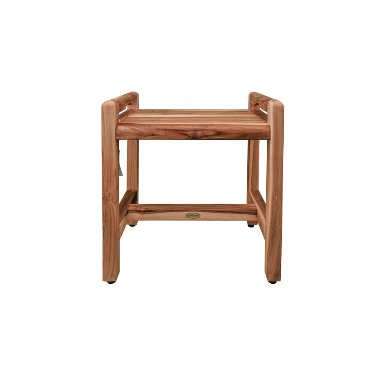 20" Wide Teak Shower Bench with LiftAide Arms