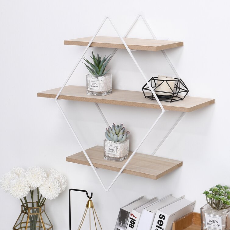 Metro Lane Leenhouts 3 Piece Diamond Accent Shelf & Reviews | Wayfair.co.uk