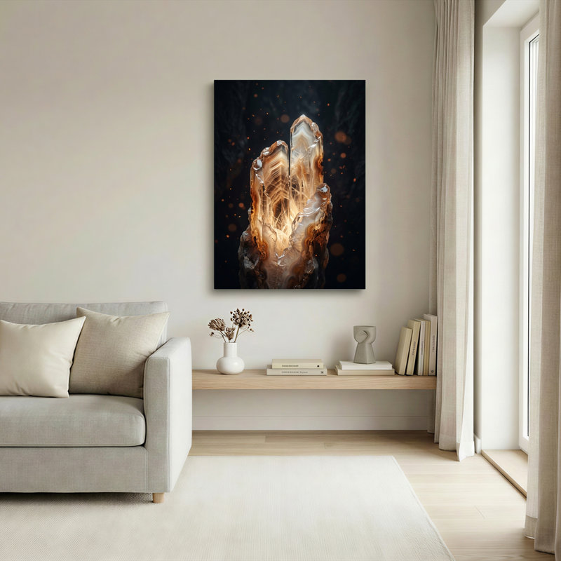 Ensemble de 1 tableau sur toile Crystal Glow, H 48 po x l 36 po, Toile tendue
