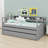 Daybed With Trundles, Storage Shelves,Light For Free And USB Charging Design-922051153