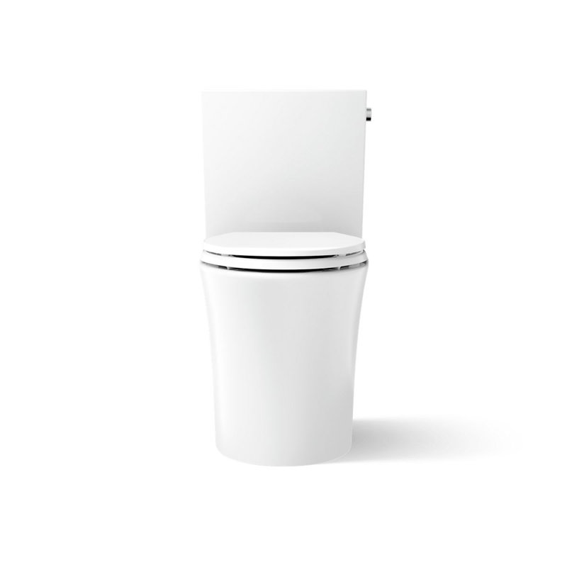 Veil Two-Piece Elongated Toilet With Skirted Trapway 1.28 GPF, White, Right