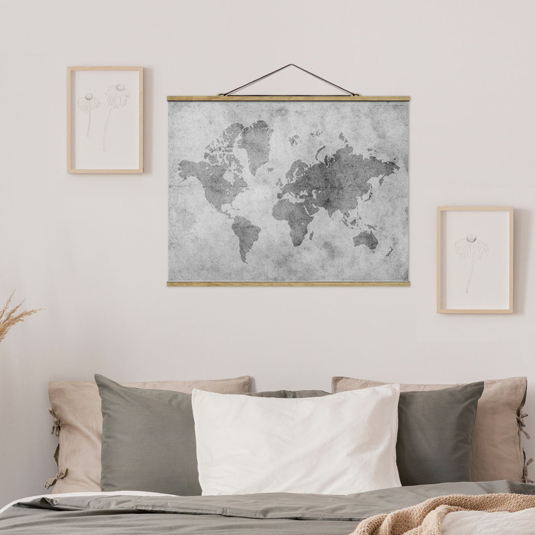 Stoffbild Vintage World Map II