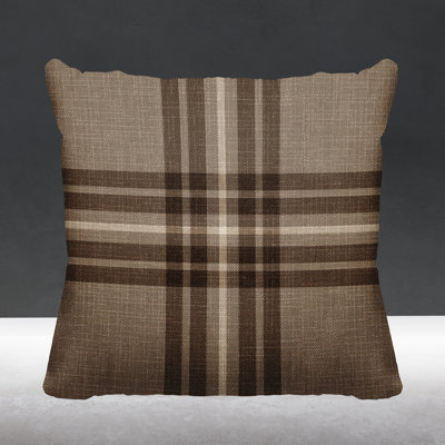 Plaid Outdoor Reversible Throw Pillow
