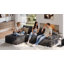 Canapé modulaire en forme de L à 3 places Boneless avec 2 accoudoirs et 3 coussins amovibles, aucun assemblage requis-1114987144