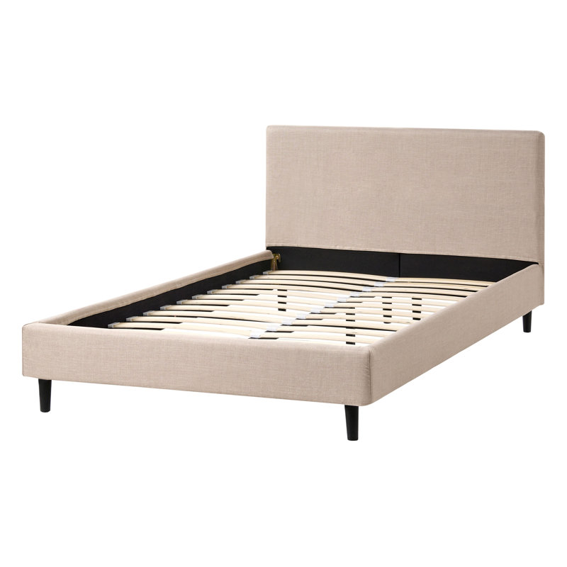 Fitou Upholstered Bed, Beige