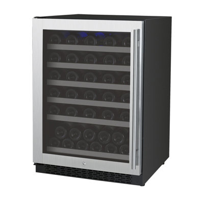 Allavino FlexCount Series 56 Bottle Single Zone Built-in Wine Cooler Refrigerator with Stainless Steel Door - Left Hinge | Fridge.com