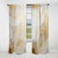 Rideau abstrait obscurcissant beige et doré Glacier Stone Simplicity II - 1 panneau-107826819