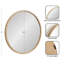 Miroir rond en bois manufacturé Shivai-864586656
