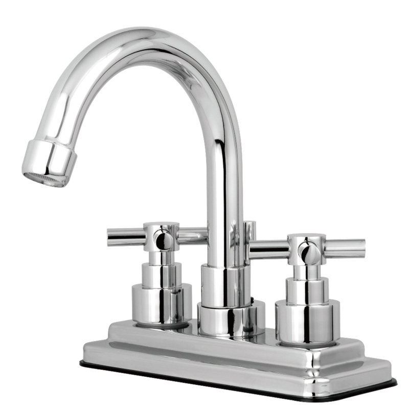 Robinet de salle de bain central avec ensemble de drain Tampa, Chrome poli