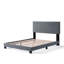 Lit plateforme tapissier avec garniture cloutée-926476798-926476785