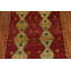 Tapis rouge / vert en laine noué à la main de conception unique 5 pi 7 po x 8 pi 1 po New Age
