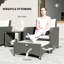 Wicker 4 - Person Garden Lounge Set with Cushions-1596486328