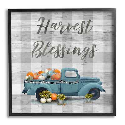 «Harvest Blessings Fall Pumpkin Truck», art giclé par Nan