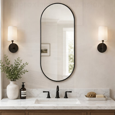 Miroir durable en PVC avec verre incassable, parfait pour la salle de bain et la chambre à coucher
