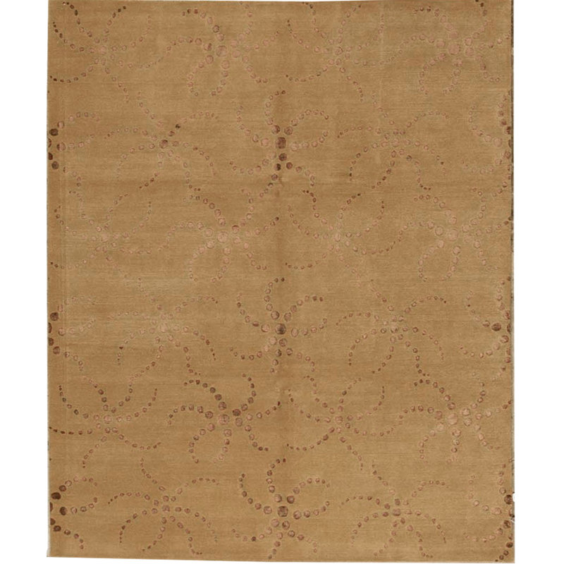 Tapis doré de haute qualité noué à la main