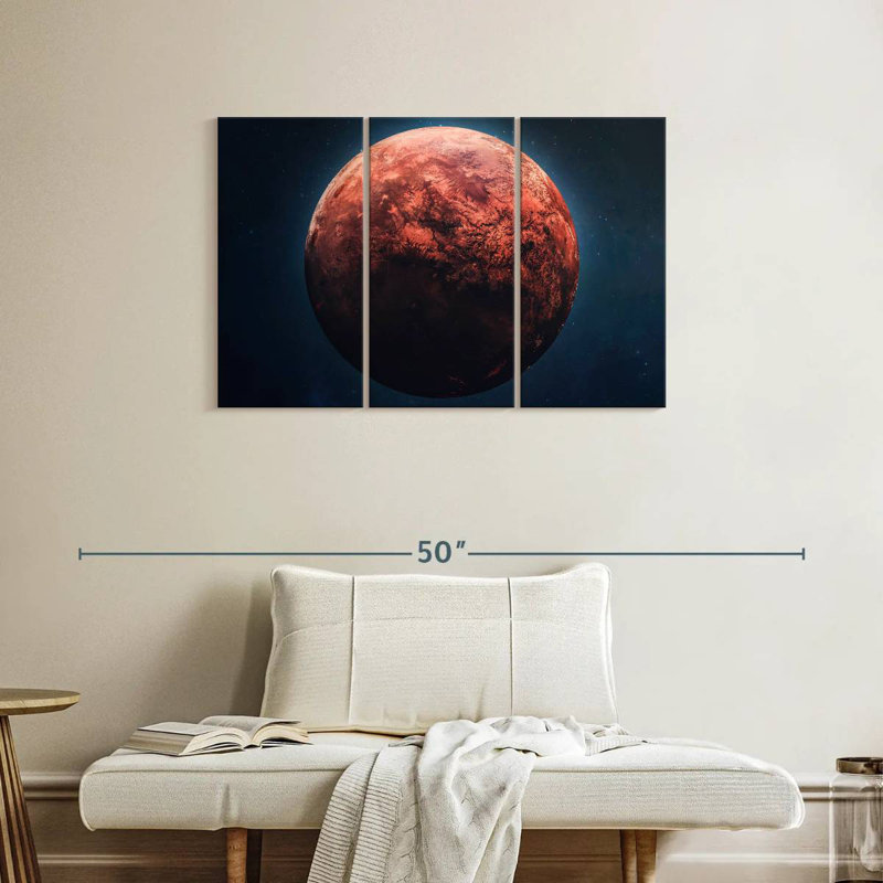 Oberle Red Mars Planet, 24" H x 38" W