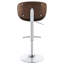 Siège Mid-Century moderne réglable pour la salle à manger - noir, dossier en noyer courbé, base du tabouret en bois