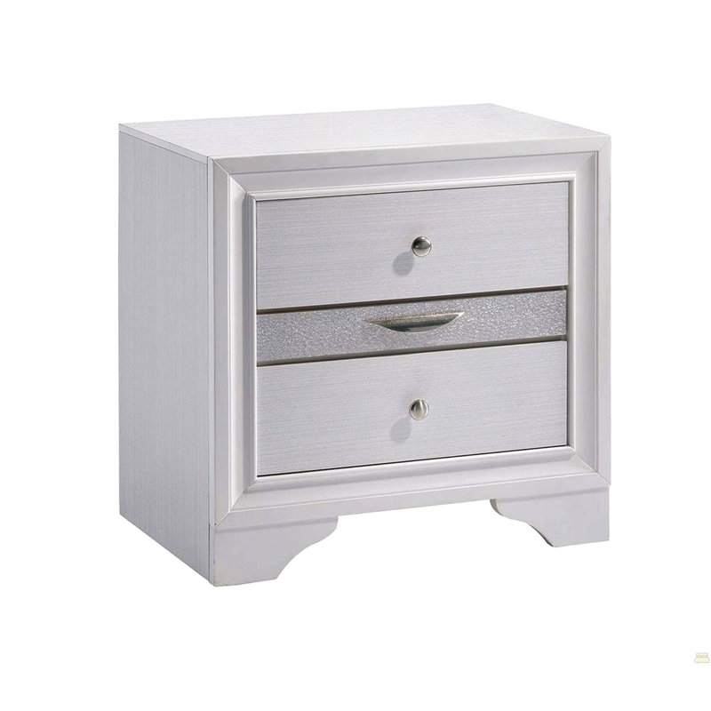 Table de chevet 1pc, Blanc