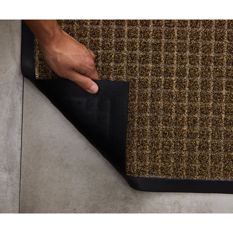 Afsah Non-Slip Doormat, 36" W x 60" D, Brown