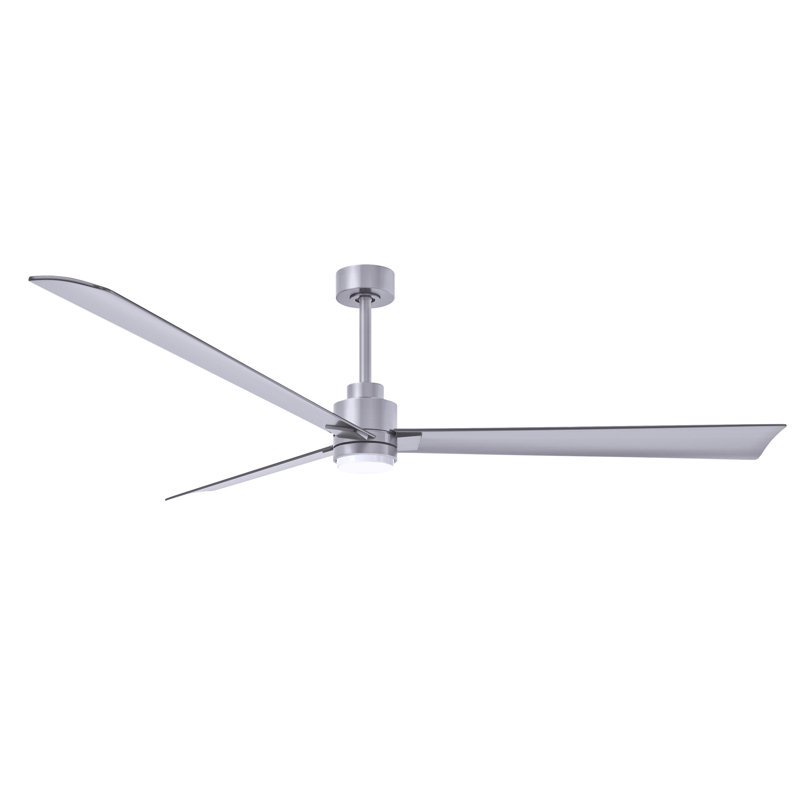 Ventilateur de plafond Alessandra, Nickel brossé, Nickel brossé, 72"