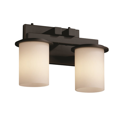 Éclairage pour salle de bain 2 lumières Casson, Amande, Noir mat