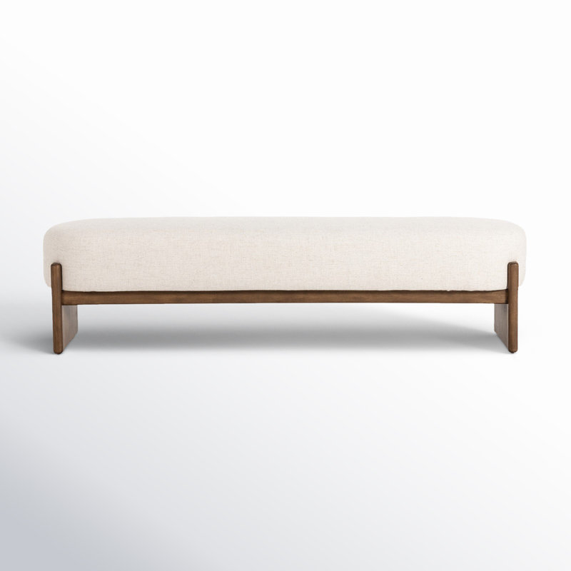 Kirby Accent Bench, Alcala Cream Polyester Blend