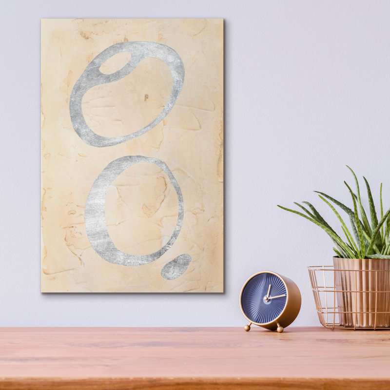  «Silver Loops 2» par Michael Willett, art mural en verre acrylique, 12 po x 16 po