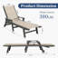Chaises longues d'extérieur en PEHD et en polyester enduit de PVC avec accoudoirs, dossier réglable à 5 positions, roues, porte-gobelets cachés, ensemble de 2-537437049